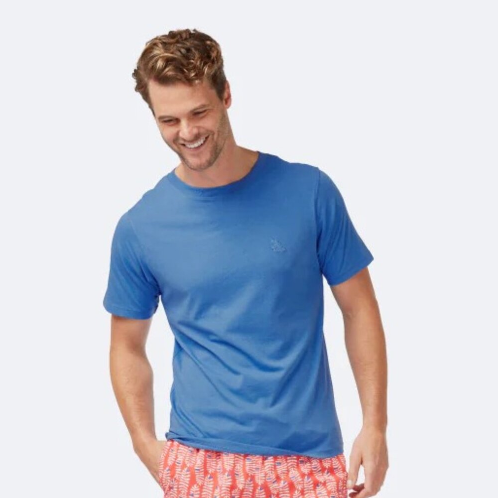 NWT Mens Tom & Teddy 100% Pima Cotton T-Shirt Atlantic Blue